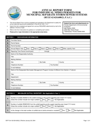 DEP Form 62-624.600(2) Annual Report Form for Individual Npdes Permits for Municipal Separate Storm Sewer Systems - Florida, Page 4