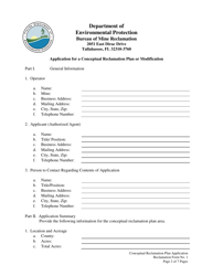 Form 1 Application for a Conceptual Reclamation Plan or Modification - Florida, Page 2