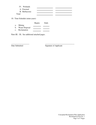 Form 1 Application for a Conceptual Reclamation Plan or Modification - Florida, Page 5