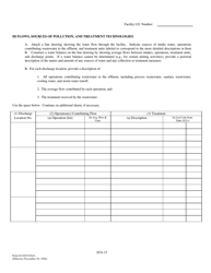 DEP Form 62-620.910(4) (2CG) Wastewater Application for Permit to Discharge Process Wastewater From New or Existing Industrial Wastewater Facilities to Ground Water - Florida, Page 15