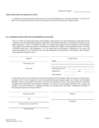 DEP Form 62-620.910(4) (2CG) Wastewater Application for Permit to Discharge Process Wastewater From New or Existing Industrial Wastewater Facilities to Ground Water - Florida, Page 18