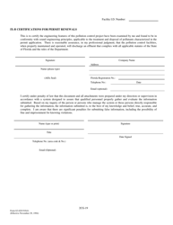 DEP Form 62-620.910(4) (2CG) Wastewater Application for Permit to Discharge Process Wastewater From New or Existing Industrial Wastewater Facilities to Ground Water - Florida, Page 19