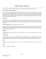 DEP Form 62-620.910(4) (2CG) Wastewater Application for Permit to Discharge Process Wastewater From New or Existing Industrial Wastewater Facilities to Ground Water - Florida, Page 2