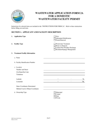 DEP Form 62-620.910(2) (2A) Wastewater Permit Application for Domestic Wastewater Facilities - Florida, Page 17