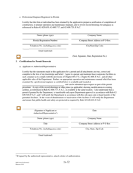 DEP Form 62-620.910(2) (2A) Wastewater Permit Application for Domestic Wastewater Facilities - Florida, Page 48