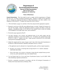 Reclamation Form 3 Notice of Disturbance - Florida