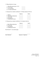 Reclamation Form 3 Notice of Disturbance - Florida, Page 3