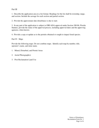 Reclamation Form 3 Notice of Disturbance - Florida, Page 4