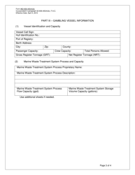 Form 62-606.400(4)(B) Gambling Vessel Verification of Marine Waste Treatment System - Florida, Page 3