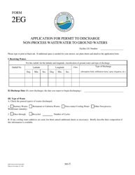 DEP Form 62-620.910(6) (2EG) Application for Permit to Discharge Non-process Wastewater to Ground Waters - Florida, Page 5