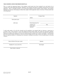 DEP Form 62-620.910(6) (2EG) Application for Permit to Discharge Non-process Wastewater to Ground Waters - Florida, Page 8