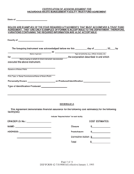 DEP Form 62-730.900(4)(F) Hazardous Waste Facility Standby Trust Fund Agreement to Demonstrate Financial Assurance - Florida, Page 5