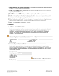 DEP Form 62-620.910(9) Application for a Minor Revision to a Wastewater Facility or Activity Permit - Florida, Page 2