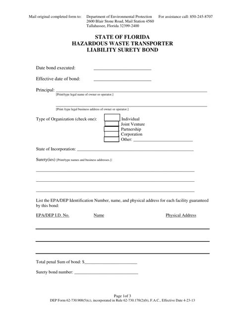 DEP Form 62-730.900(5)(C)  Printable Pdf