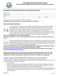 Form DEP55-230 Federal Funding Accountability and Transparency Act Form - Subaward to a Recipient - Florida, Page 3