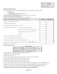 DEP Form 62-710.901(3) &quot;Annual Report by Used Oil and Used Oil Filter Handlers&quot; - Florida, Page 2