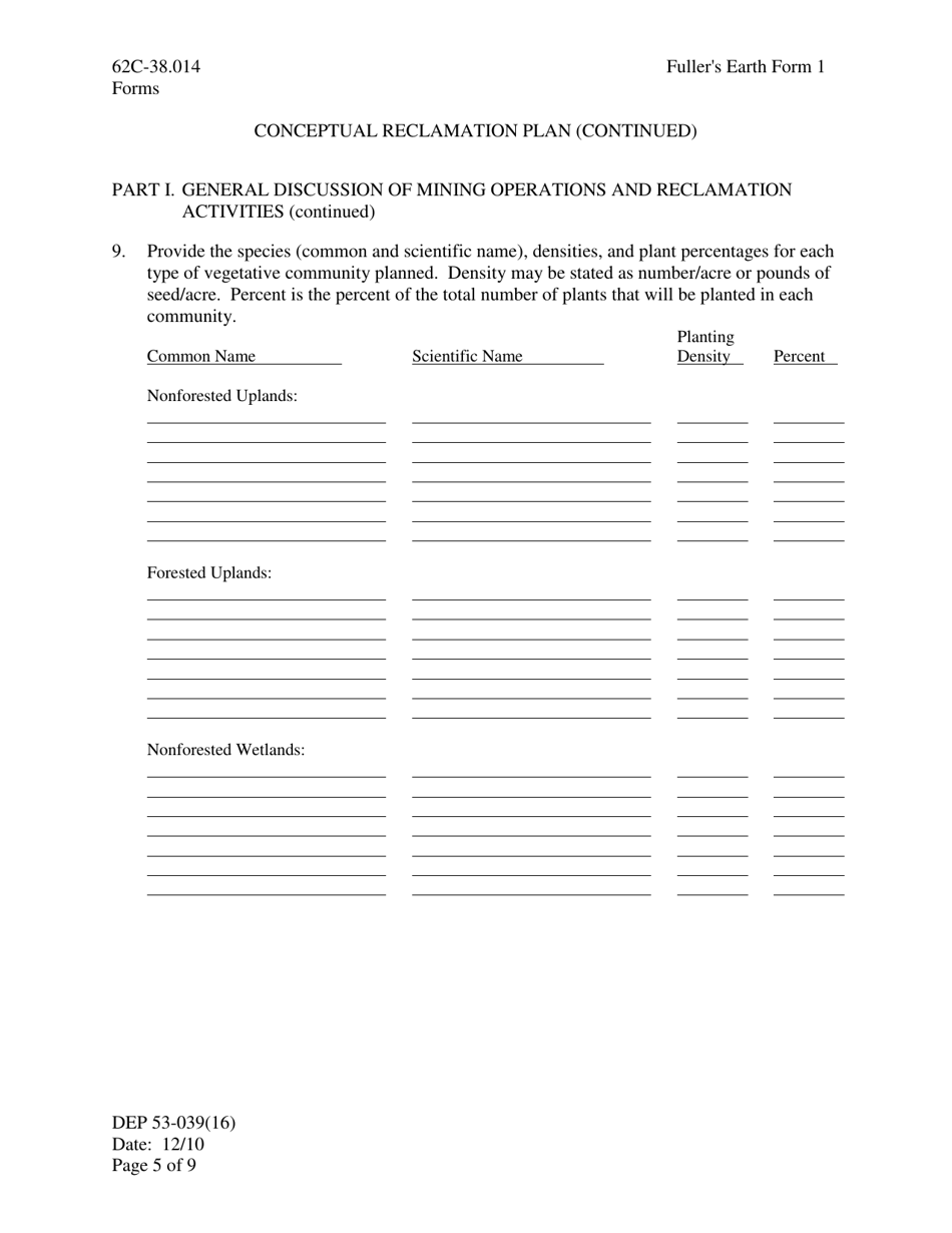 Fullers Earth Form 1 (DEP53-039(16)) Notice of Intent to Mine Fullers Earth - Florida, Page 5
