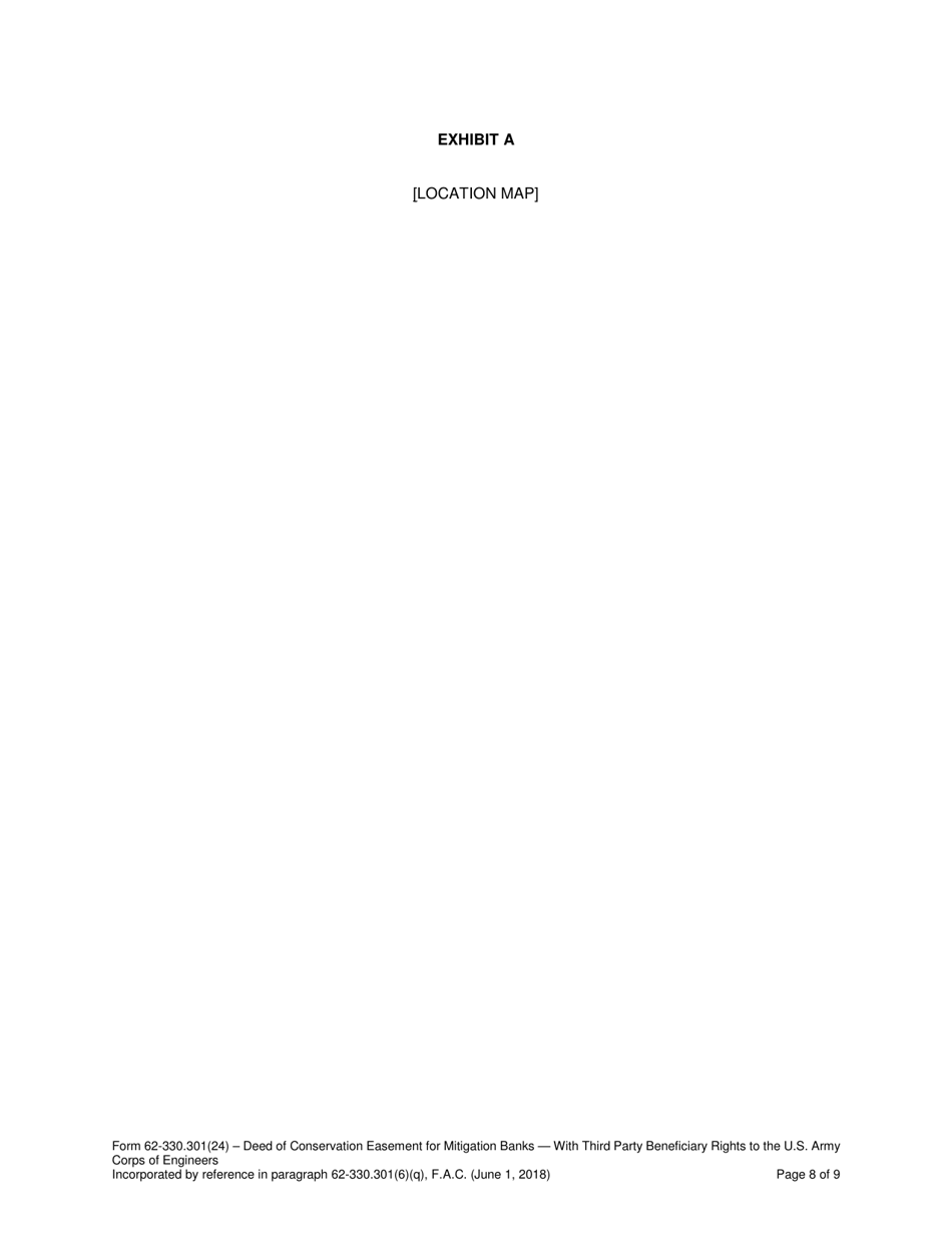 Form 62-330.301(24) Deed of Conservation Easement for Mitigation Banks With Third Party Beneficiary Rights to the U.S. Army Corps of Engineers - Florida, Page 8