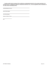 DEP Form 62-730.900(4)(J) &quot;Hazardous Waste Facility Insurance Certificate to Demonstrate Financial Assurance&quot; - Florida, Page 2