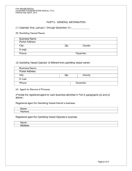 Form 62-606.400(4)(A) Gambling Vessel Registration Form - Florida, Page 2