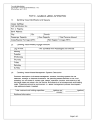 Form 62-606.400(4)(A) Gambling Vessel Registration Form - Florida, Page 3
