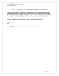 Form 62-606.400(4)(A) Gambling Vessel Registration Form - Florida, Page 4