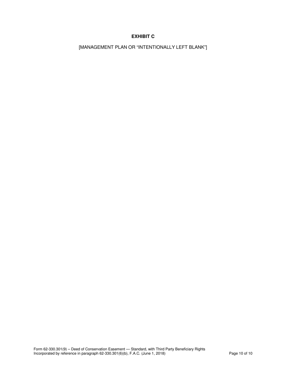 Form 62-330.301(9) Deed of Conservation Easement Standard With Third Party Beneficiary Rights - Florida, Page 10