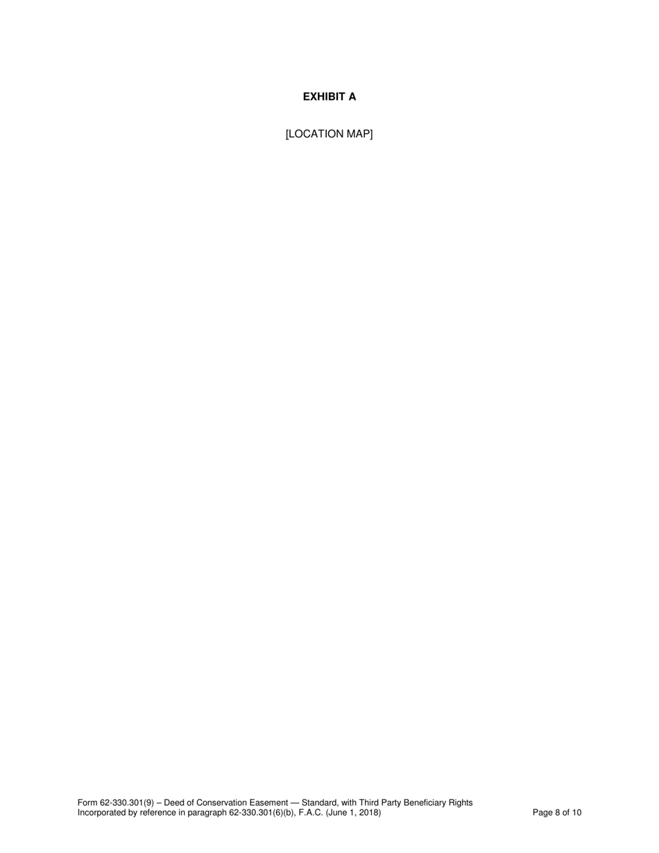 Form 62-330.301(9) Deed of Conservation Easement Standard With Third Party Beneficiary Rights - Florida, Page 8