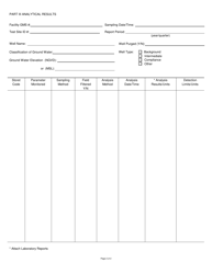 DEP Form 62-520.900(2) Ground Water Monitoring Report - Florida, Page 2