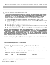 DEP Form 73-500 Joint Application for Joint Coastal Permit/Authorization to Use Sovereignty Submerged Lands/Federal Dredge and Fill Permit - Florida, Page 4
