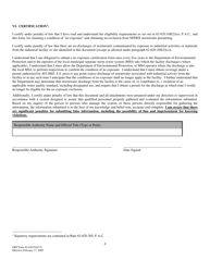 DEP Form 62-620.910(17) No Exposure Certification for Exclusion From Npdes Stormwater Permitting - Florida, Page 4