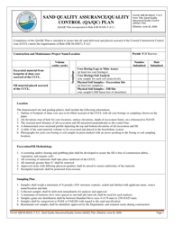 Document preview: Form 62B-56.900(3) Sand Quality Assurance/Quality Control (Qa/Qc) Plan - Florida