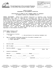 DEP Form 62-713.900(2) Notification of Intent to Use a General Permit to Construct or Operate a Mobile Soil Treatment Facility - Florida, Page 2