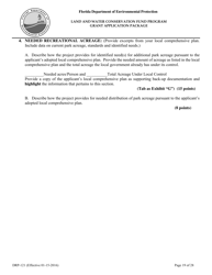 Form DRP-121 Land and Water Conservation Fund Program Grant Application Package - Florida, Page 19