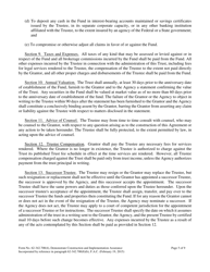 Form 62-342.700(4) Mitigation Bank Trust Fund Agreement to Demonstrate Construction and Implementation Financial Assurance - Florida, Page 5