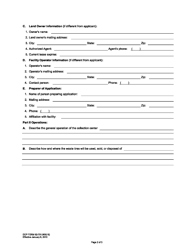DEP Form 62-701.900(25) Waste Tire Collection Center Permit Application - Florida, Page 2