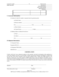 DEP Form 62-730.900(3) Application for a Hazardous Waste Emergency EPA/DEP Identification Number - Florida, Page 2