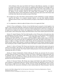 Form 62-342.700(11) Mitigation Bank Trust Fund Agreement to Demonstrate (Construction and Implementation or Perpetual Management) Financial Assurance - Florida, Page 5