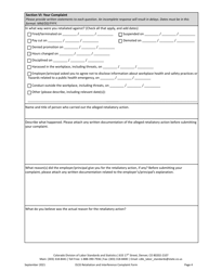 Retaliation and Interference Complaint Form - Colorado, Page 4