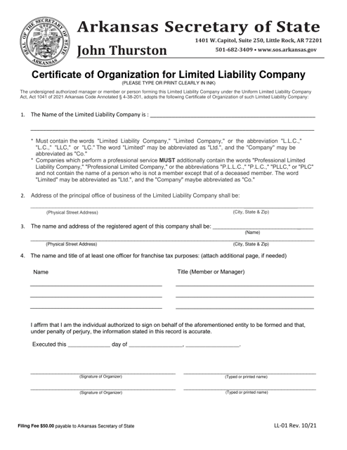 Form LL-01  Printable Pdf