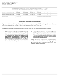 Form STD.628 Employment Inquiry - California, Page 2