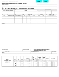 Form STD.650 Miscellaneous Deduction Change Report - California