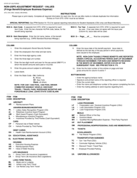 Form STD.676V Non-USPS Adjustment Request - Values (Fringe Benefit/Employee Business Expense) - California, Page 2