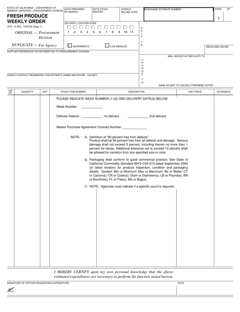 Form STD.12  Printable Pdf