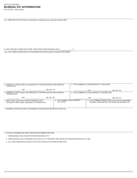 Form STD.897 Bilingual Pay Authorization - California, Page 2