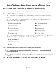 Consolidated Appeal &amp; Dispute Form - Colorado, Page 5