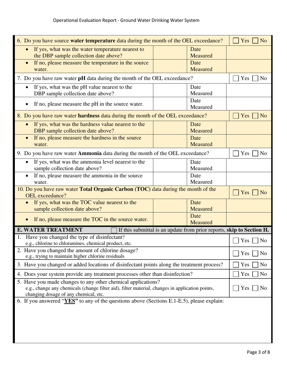 Stage 2 Disinfectants and Disinfection Byproducts Rule Operational Evaluation Report for Ground Water Drinking Water Systems - Georgia (United States), Page 3