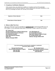 Notification of Compliance Status for Drycleaners Using Percholoroethylene - Georgia (United States), Page 2