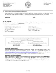 Initial Notification for Percholorethylene (Pce or Perc) Dry Cleaning Facilities - Georgia (United States), Page 2