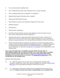 Checklist 3 - Submission of Pilot Study Plan or Treatability Study Plan and Review for New or Modified Surface Water System (Step 2 in Flowchart) - Georgia (United States), Page 2